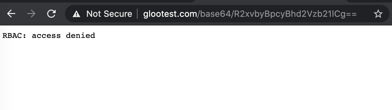 GlooTest Access Denied