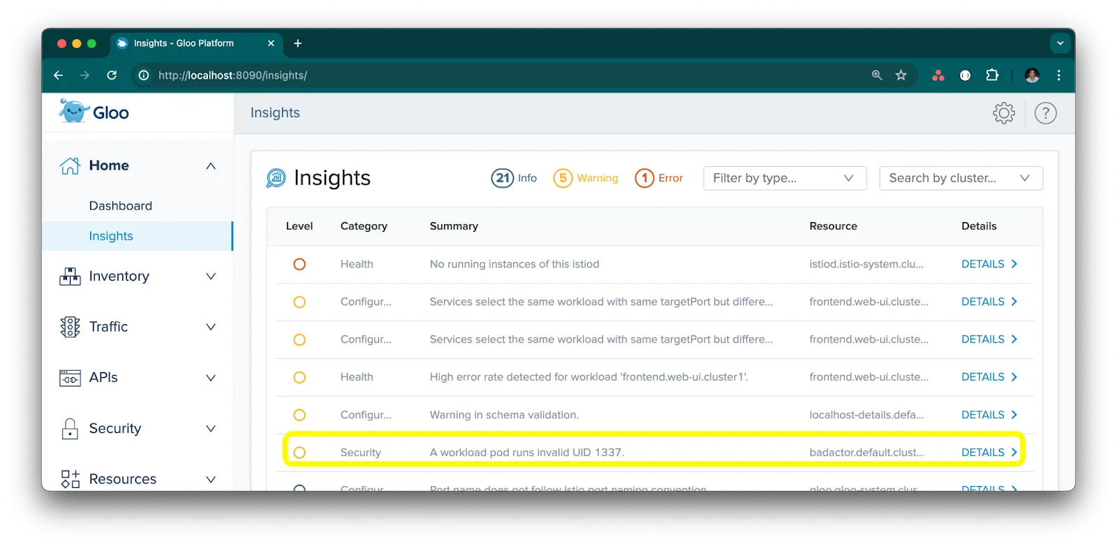 Gloo Mesh Core insights